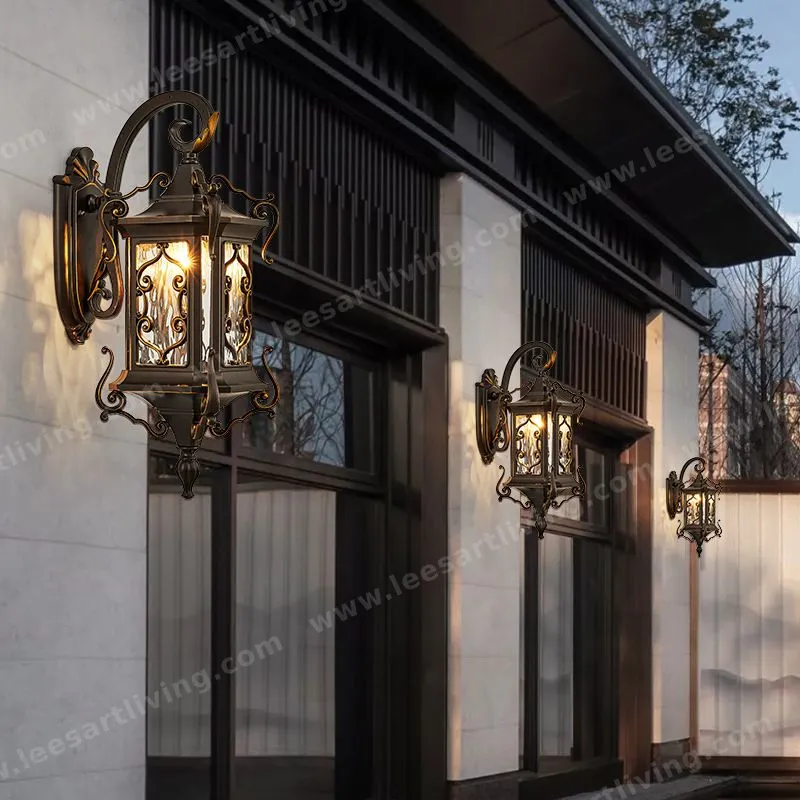 HJ-BD-141 Outdoor Wall Lamp Waterproof Lighting for Villa Garden Vintage Courtyard