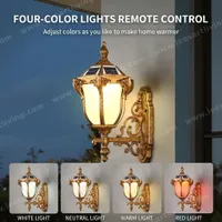 HJ-BD-157 Outdoor Wall lamp European Solar Wall-mounted Outdoor Light Hotel Lobby Waterproof Villa Garden Vintage Courtyard Waterproof electric Wall Hanging Lamp