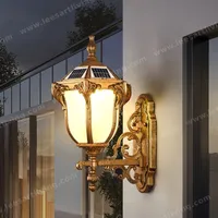 HJ-BD-157 Outdoor Wall lamp European Solar Wall-mounted Outdoor Light Hotel Lobby Waterproof Villa Garden Vintage Courtyard Waterproof electric Wall Hanging Lamp