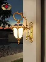 HJ-BD-157 Outdoor Wall lamp European Solar Wall-mounted Outdoor Light Hotel Lobby Waterproof Villa Garden Vintage Courtyard Waterproof electric Wall Hanging Lamp